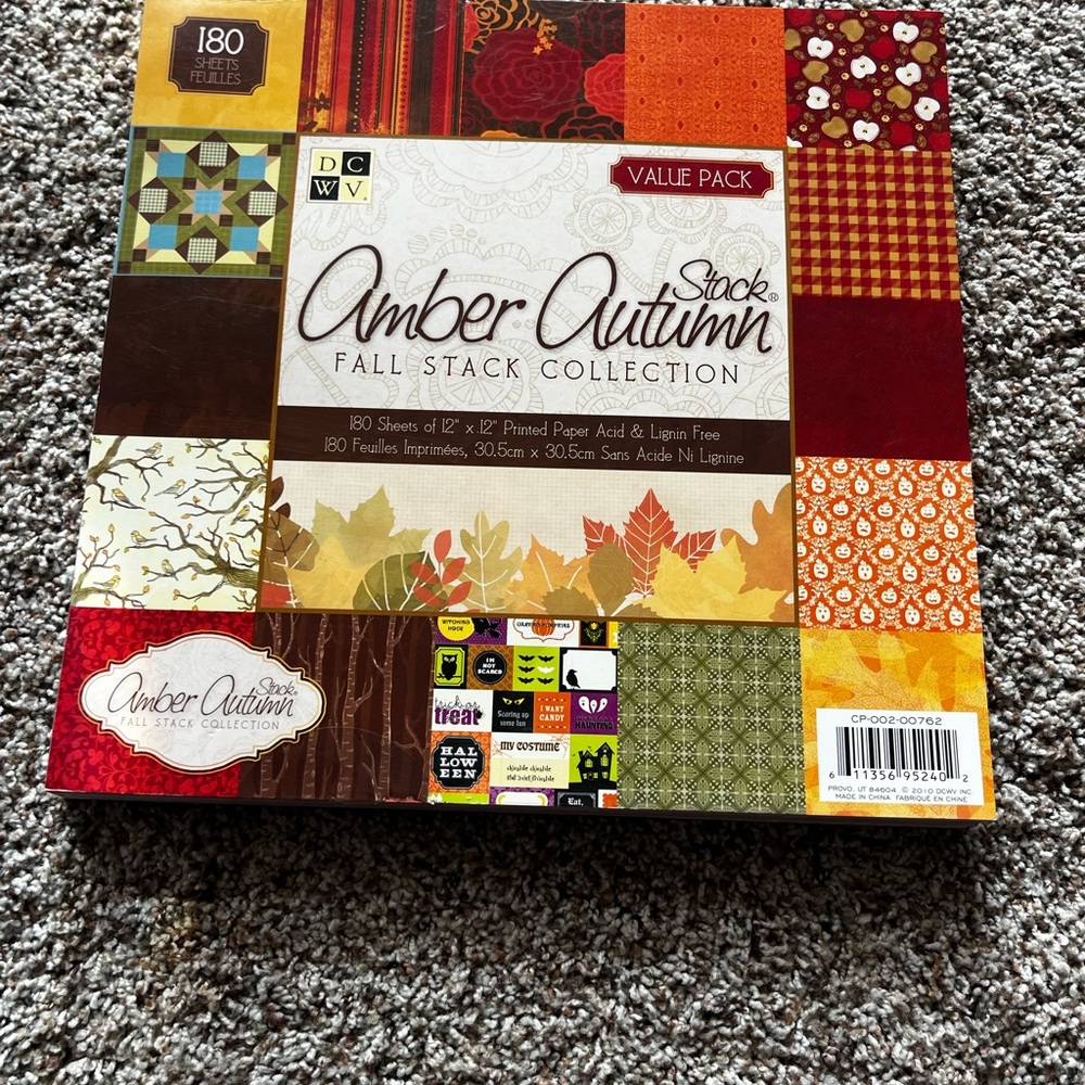 Amber Autumn Fall Stack Collection Scrapbook Paper